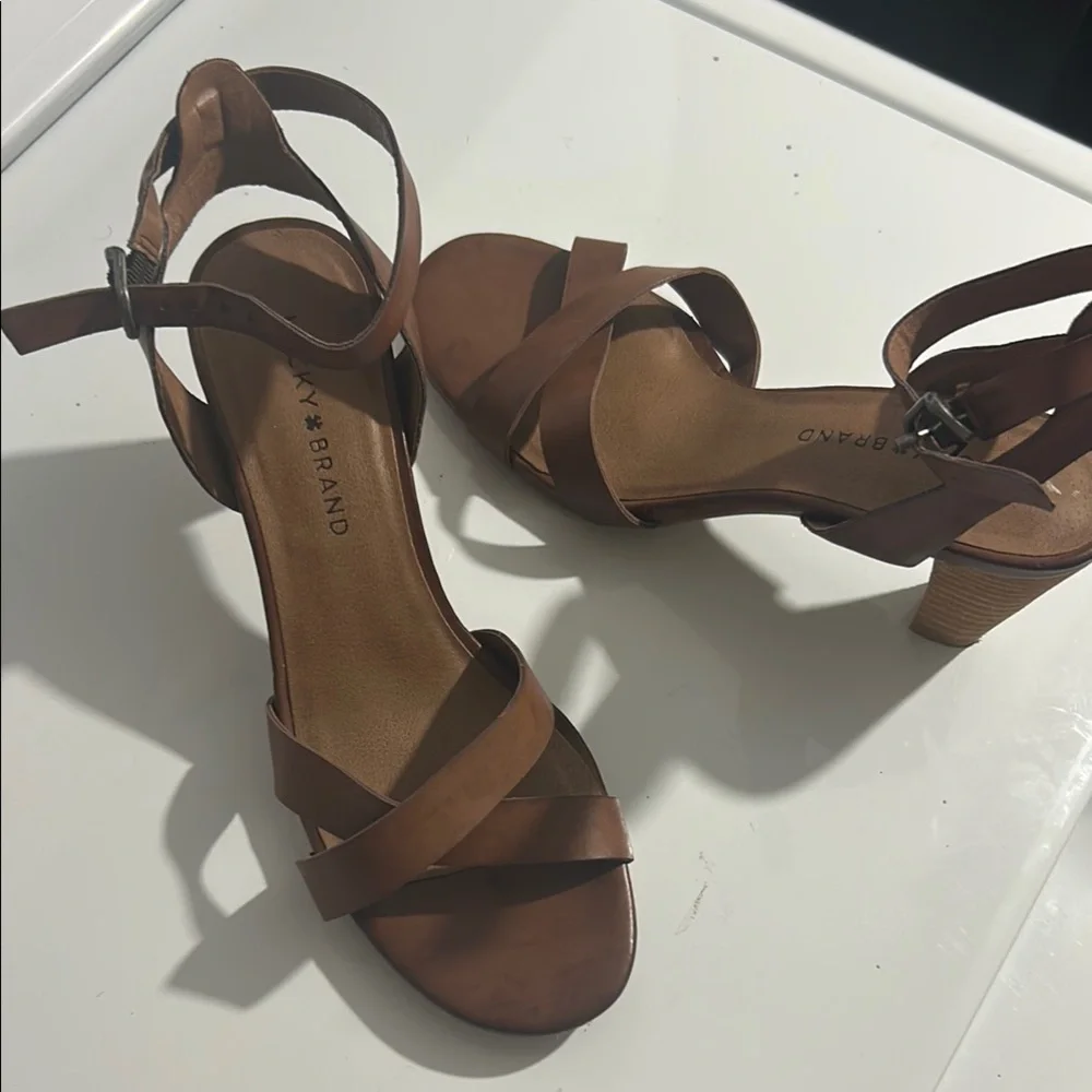 Lucky Brand Brown Sandals with Ankle Strap